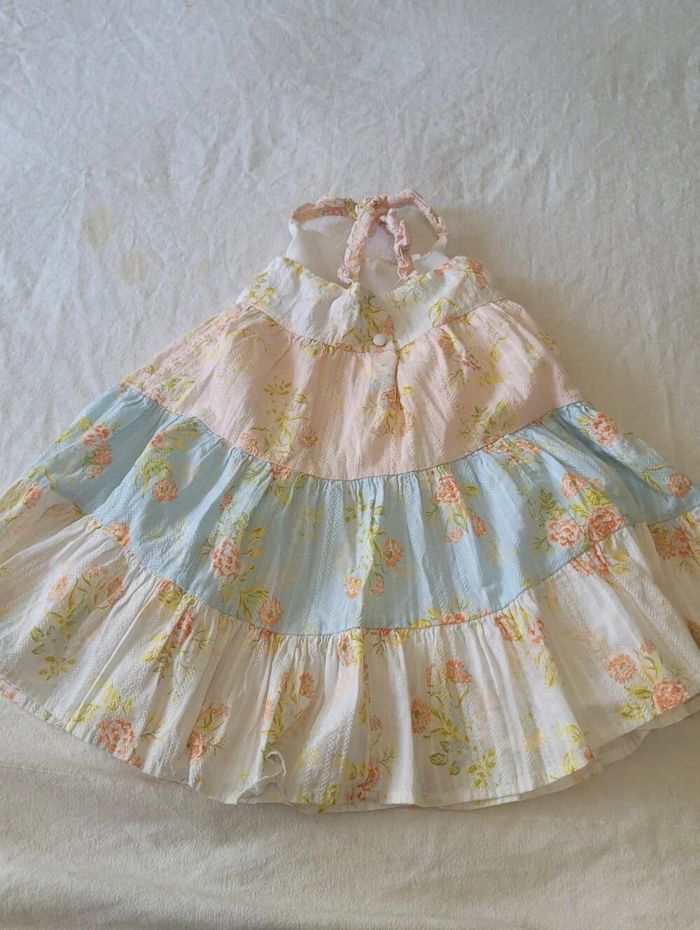 Catherine Malandrino Toddler Girls Dress 3T Tiered Floral Sleeveless Cottagecore